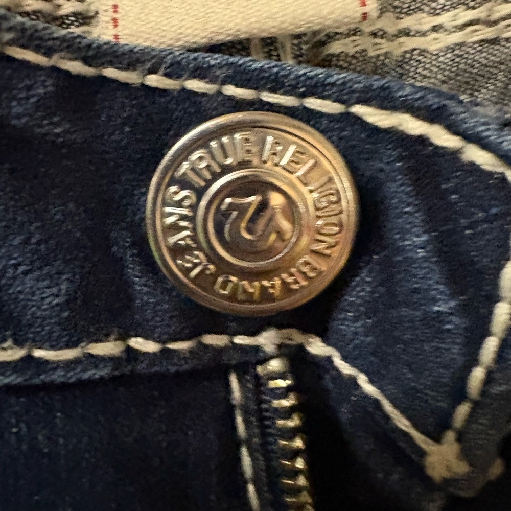 True Religion Dark Blue Denim with Silver Accents
